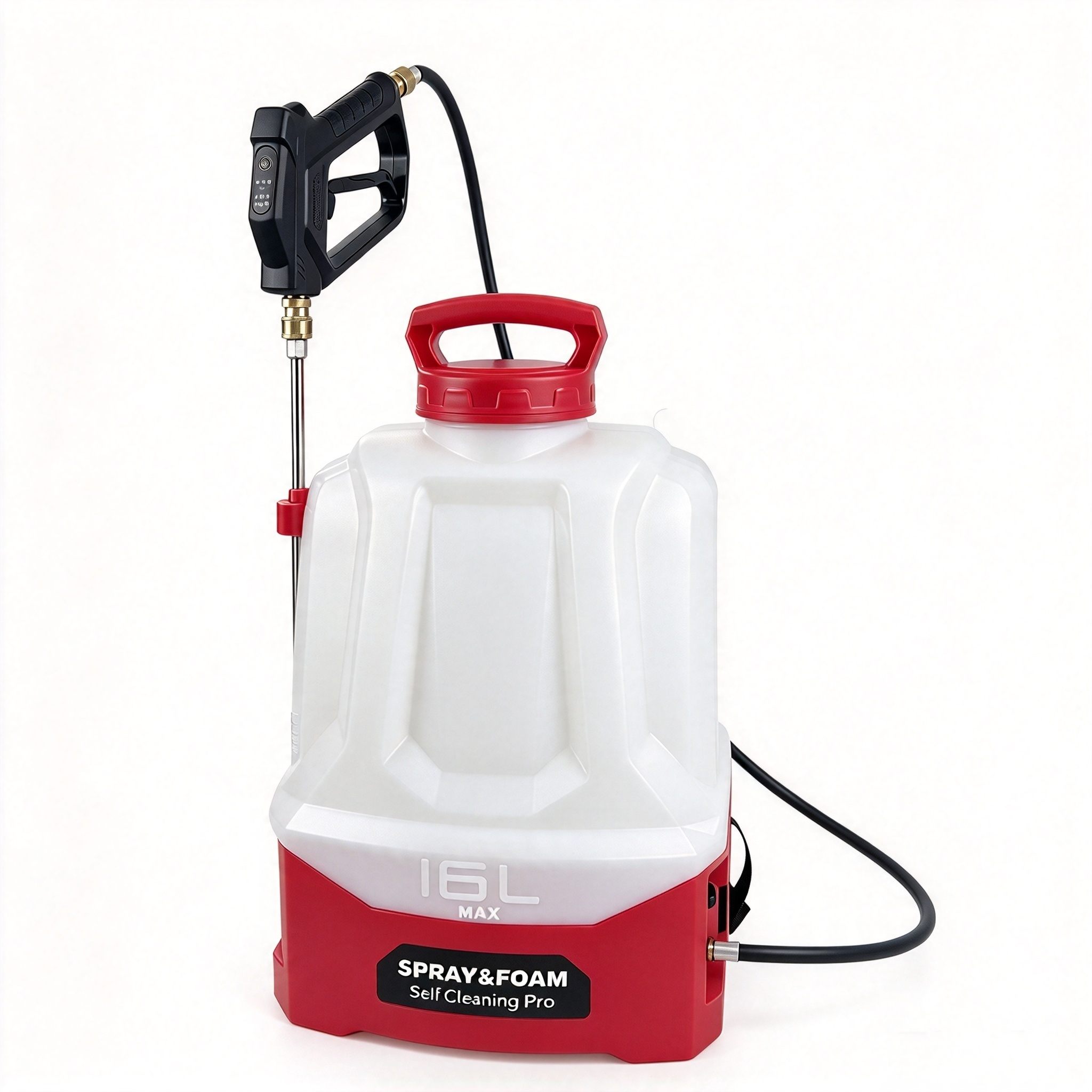 Pulverizador de mochila 16L 3 em 1 com função de formação de espuma e nebulização