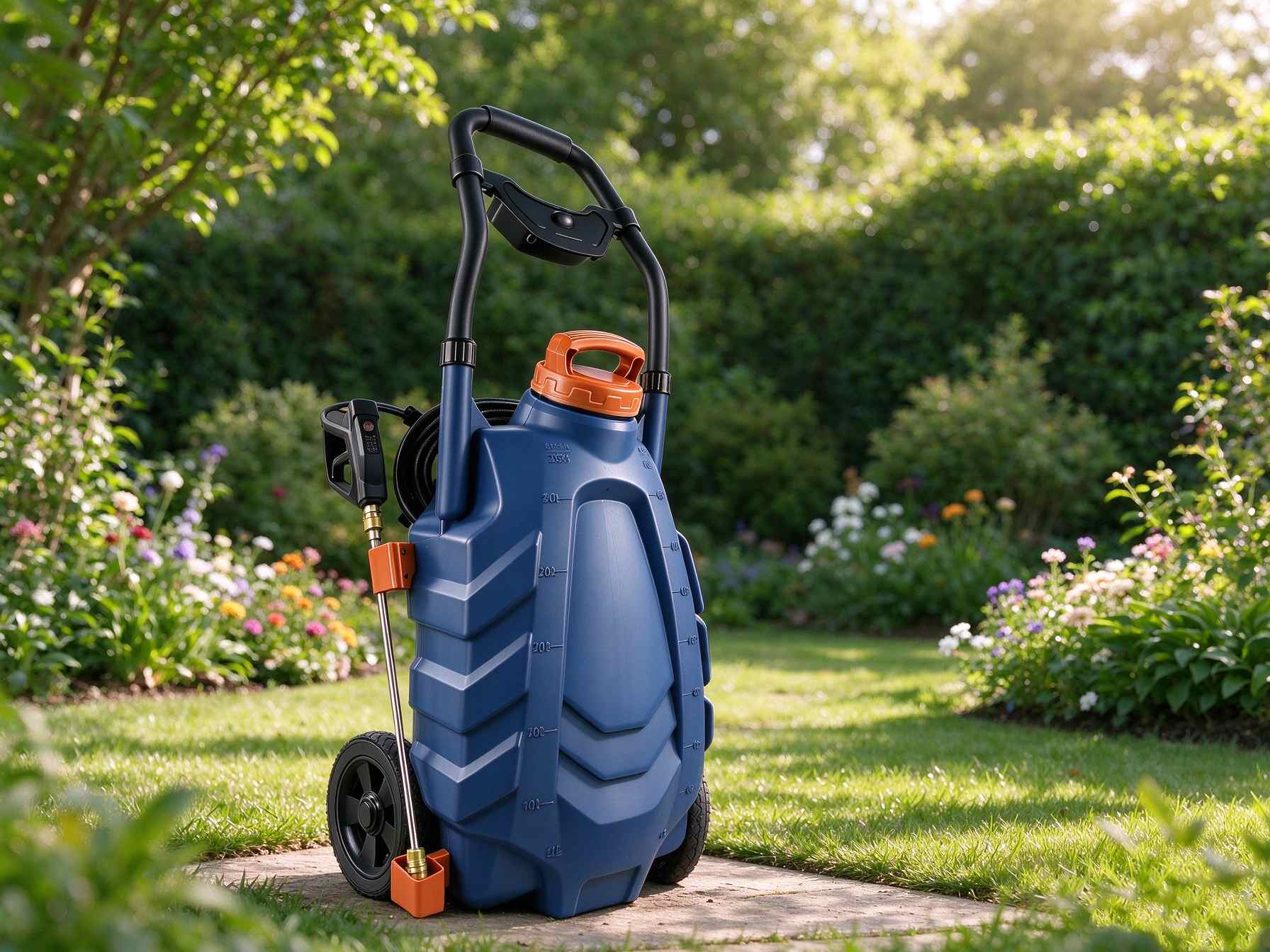 Pulverizador de rodas 34L para agricultura e jardinagem profissional