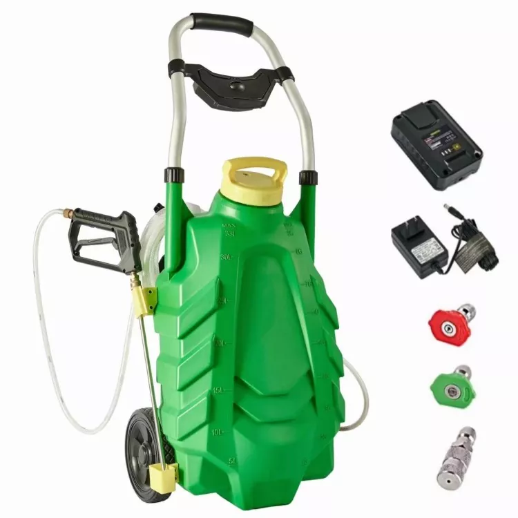 Pulverizador de carrinho 34L com autolimpeza e velocidade variável