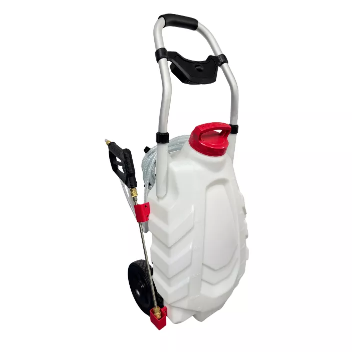 Bomba de diafragma com pulverizador de rodas 34L com bateria de 18V 2,6A